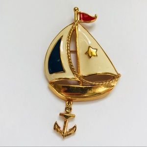 Avon sailboat brooch